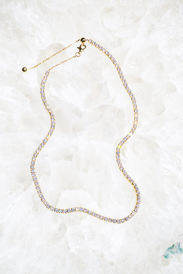 sparkling tennis necklace